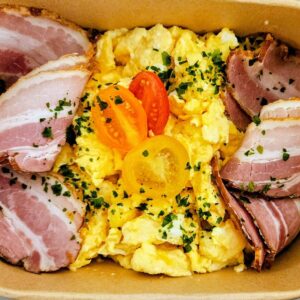 Roerei met spek, peper & zout